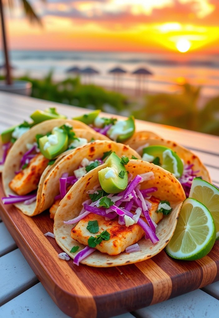 10 Grilled Date Night Recipes That Will Make Your Summer Even Sweeter (Fire Up the Grill!) - 7. Grilled Fish Tacos with Avocado Crema