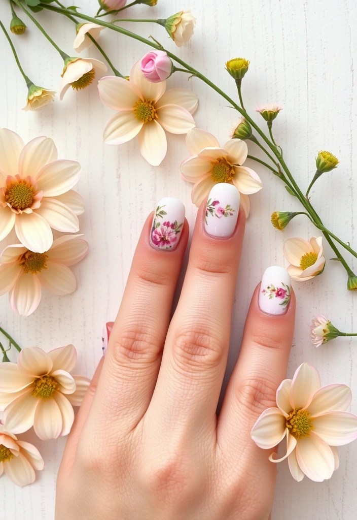 10 Stunning French Tip Nail Designs That Will Elevate Your Manicure Game! - 4. Floral French Tips