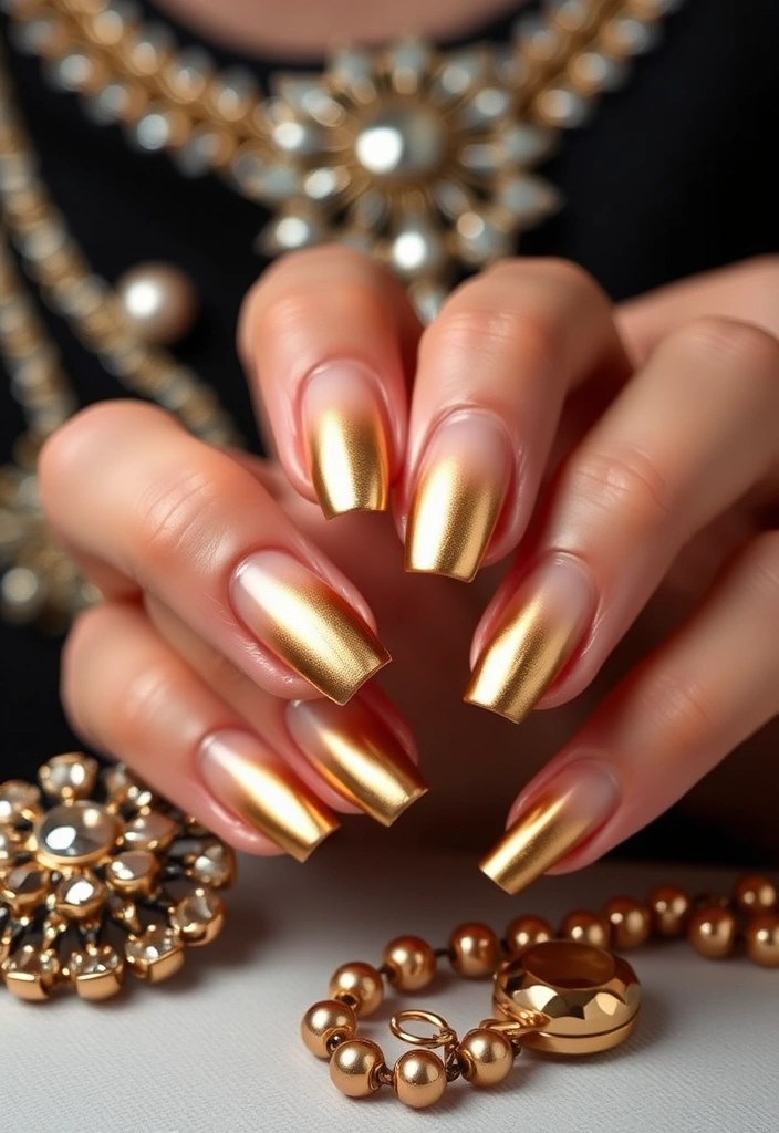 10 Stunning French Tip Nail Designs That Will Elevate Your Manicure Game! - 6. Metallic French Tips