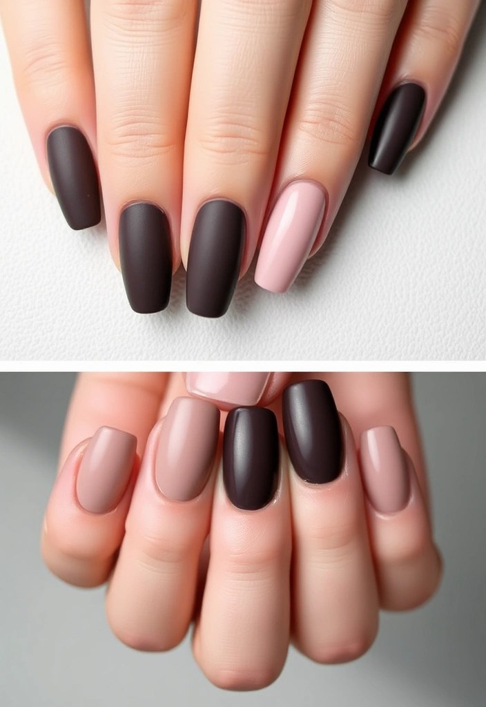 10 Stunning French Tip Nail Designs That Will Elevate Your Manicure Game! - 7. Matte and Glossy French Tips