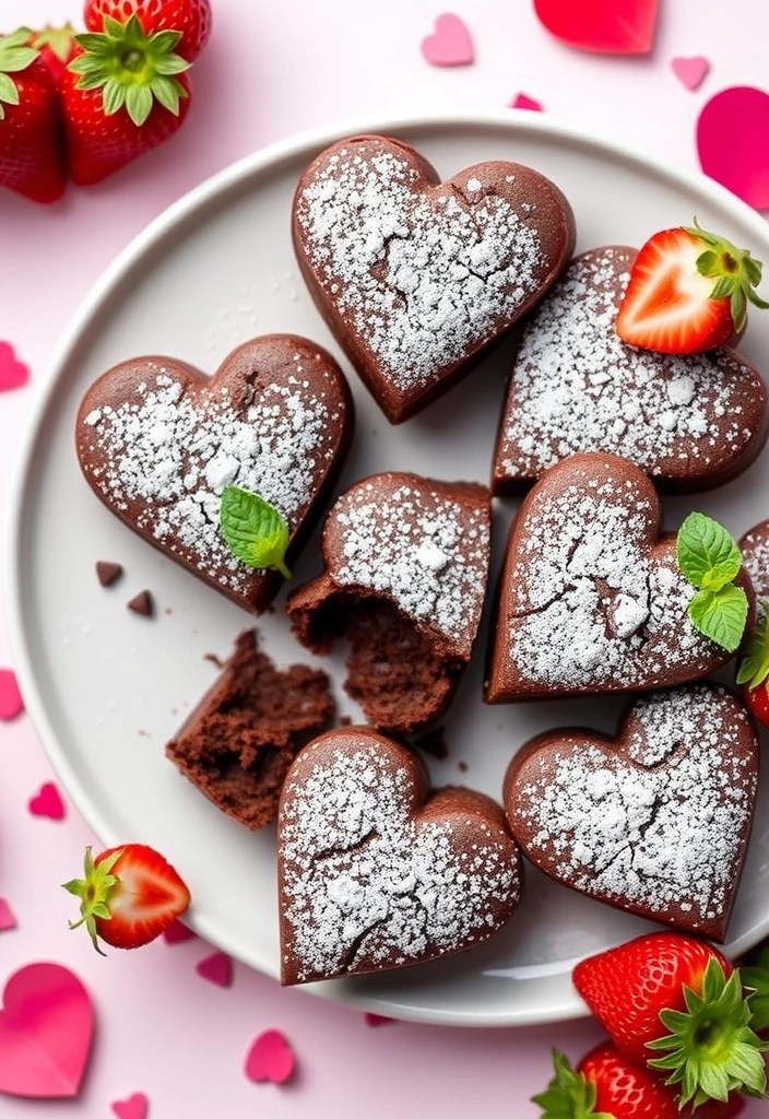 11 Sweet Date Night Desserts That Will Leave You Both Wanting More! - 11. Heart-Shaped Brownies