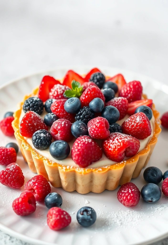 11 Sweet Date Night Desserts That Will Leave You Both Wanting More! - 3. Berry Tart with Vanilla Custard