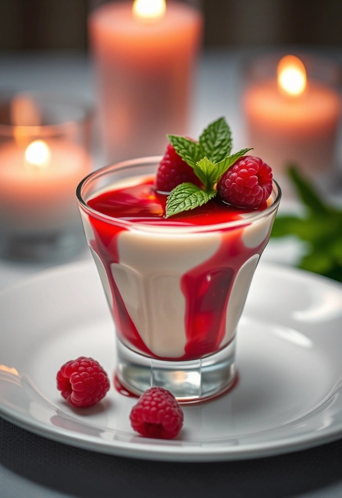 11 Sweet Date Night Desserts That Will Leave You Both Wanting More! - 6. Panna Cotta with Raspberry Sauce
