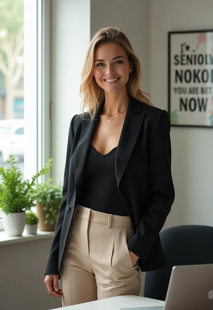 12 Business Casual Outfits Women Swear By (Prepare to Steal #8!) - 1. The Classic Blazer and Trousers Combo