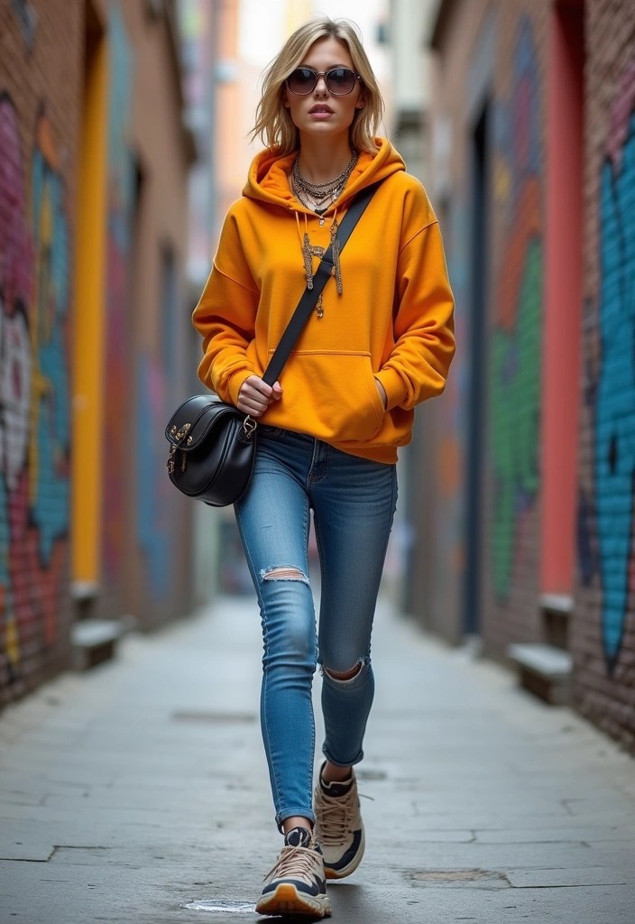 12 Cozy Autumn Sweater Looks That’ll Keep You Warm and Stylish (Don’t Miss #5!) - 7. Hoodie Sweater with Layered Jewelry