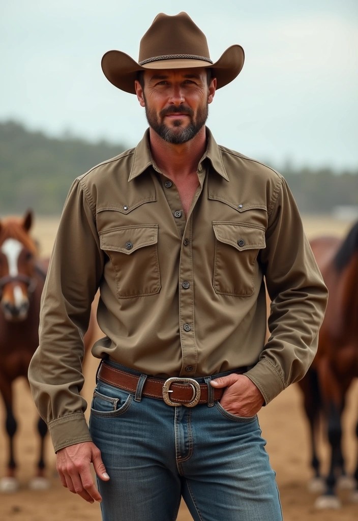 12 Men's Rodeo Outfits That Shout Style and Confidence (Find Your Favorite in #9!) - 10. The Rancher Look