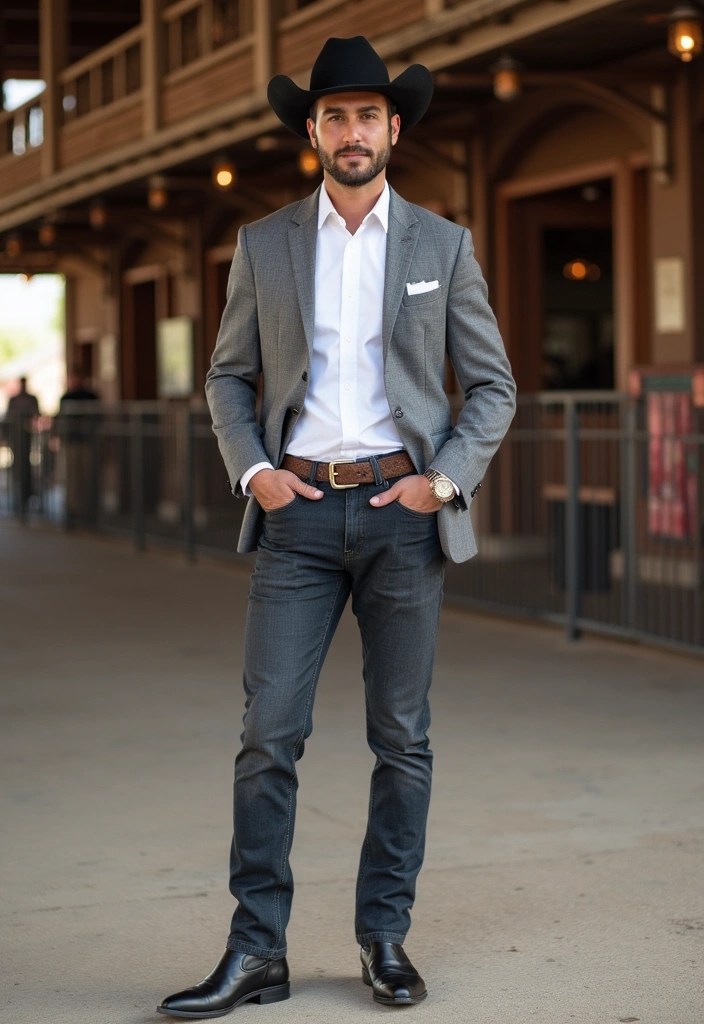 12 Men's Rodeo Outfits That Shout Style and Confidence (Find Your Favorite in #9!) - 4. Suited for the Saddle