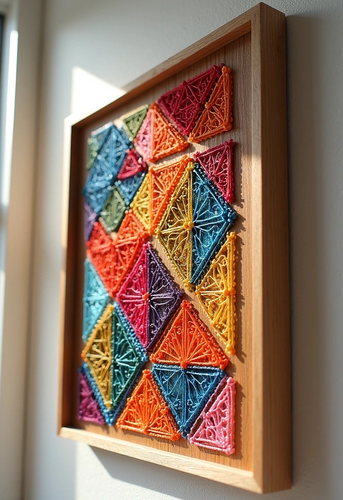 12 Stunning DIY Wall Art Ideas That Will Transform Your Space (You Won't Believe #5!) - 1. Geometric String Art