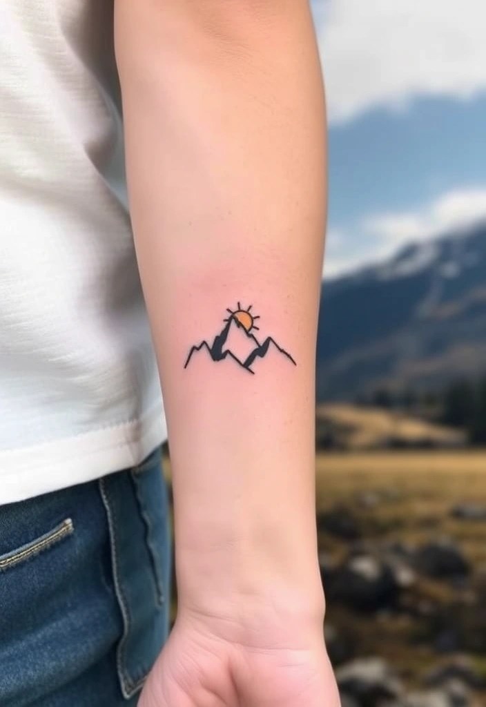 12 Stunning Minimalist Tattoo Ideas That'll Make You Rethink Simplicity! - 6. Minimalist Mountain Range