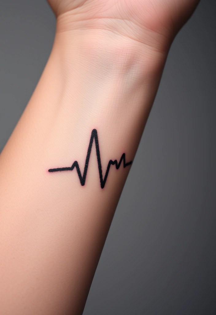 12 Stunning Minimalist Tattoo Ideas That'll Make You Rethink Simplicity! - 7. Minimalist Heartbeats