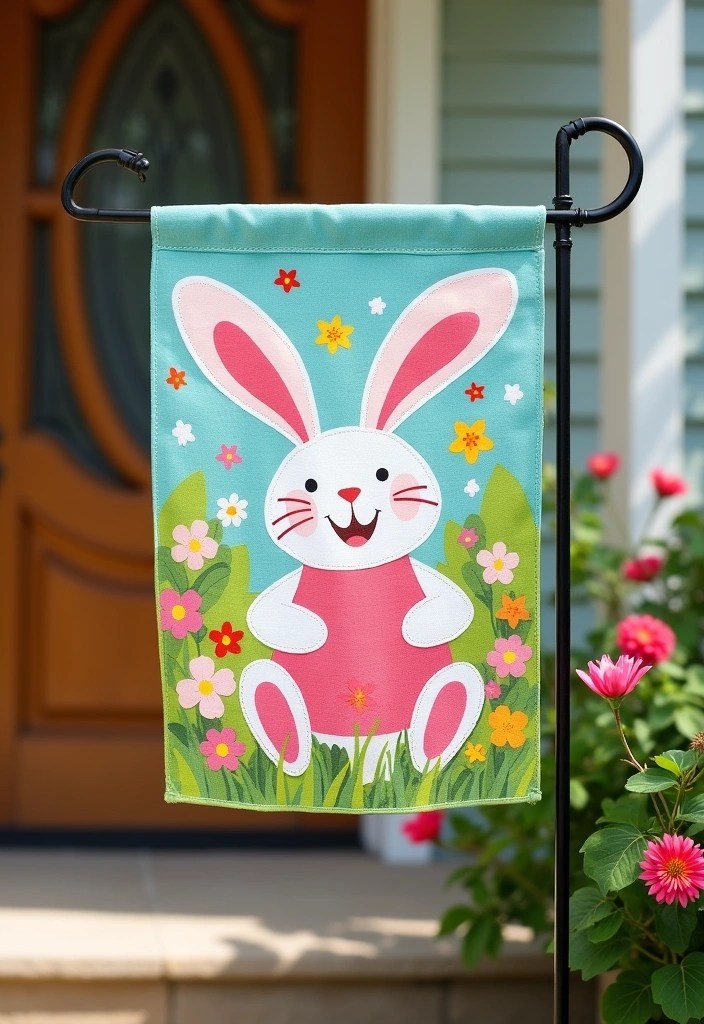 13 Adorable Easter Decorations for Your Front Door That Will Delight Everyone! - 10. Spring-Themed Door Flags