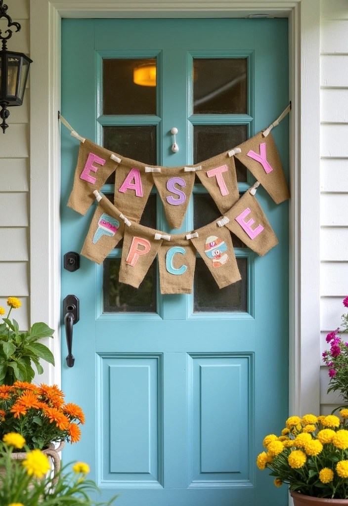 13 Adorable Easter Decorations for Your Front Door That Will Delight Everyone! - 13. DIY Easter Banner