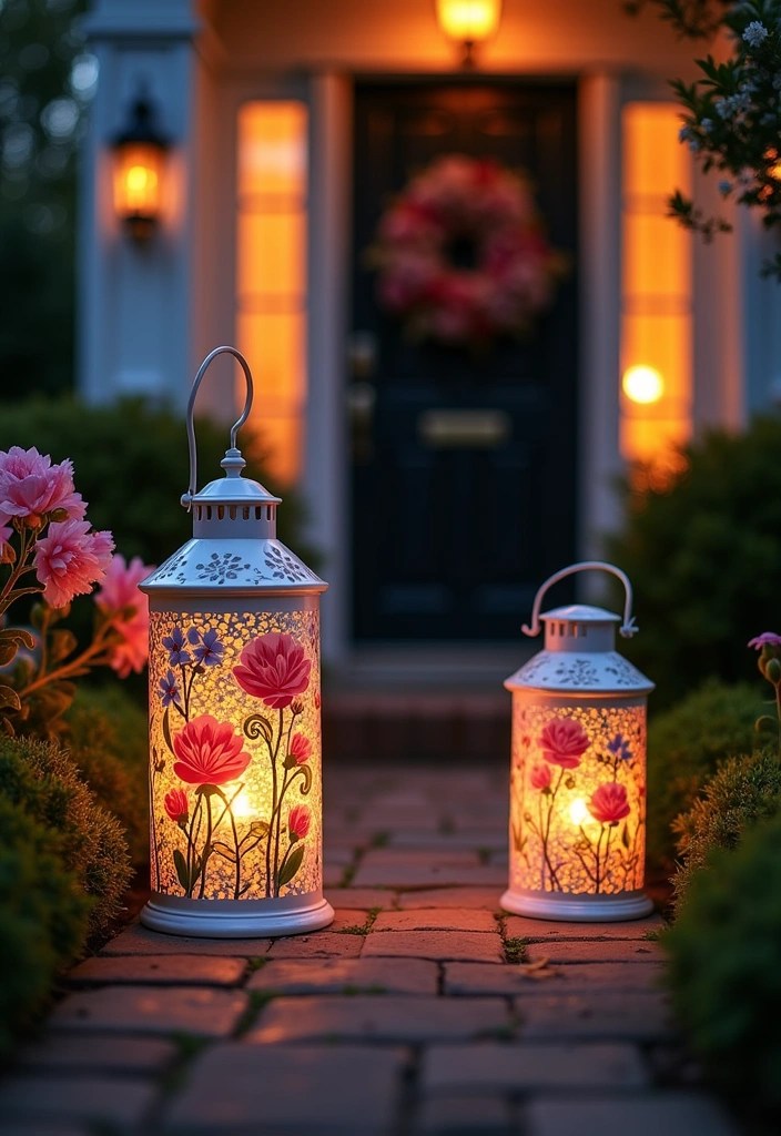 13 Adorable Easter Decorations for Your Front Door That Will Delight Everyone! - 8. Spring-Themed Lanterns