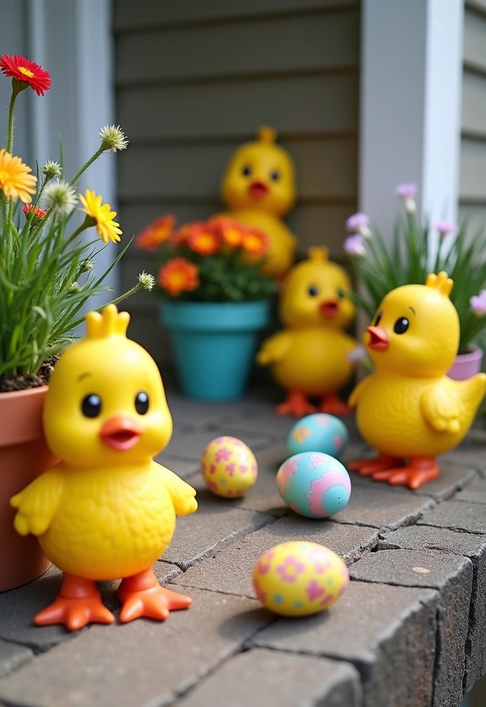 13 Adorable Easter Decorations for Your Front Door That Will Delight Everyone! - 9. Cute Chick Decorations