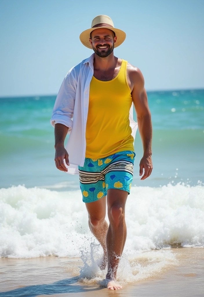 13 Rugged Mens Outdoor Outfits for Your Summer Escapades (Perfect for #7!) - 5. Beachside Adventure