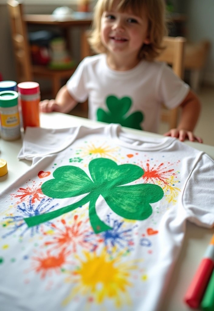 14 Fun St. Patrick's Day Crafts for Kids That Will Keep Them Entertained All Day! - 11. St. Patrick's Day T-Shirt Design