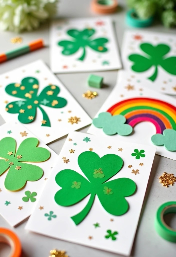14 Fun St. Patrick's Day Crafts for Kids That Will Keep Them Entertained All Day! - 5. DIY St. Patrick's Day Cards
