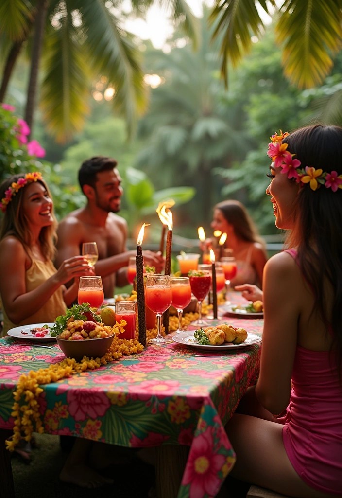 14 Garden Party Themes That Will Elevate Your Outdoor Entertaining to the Next Level! - 4. Tropical Luau