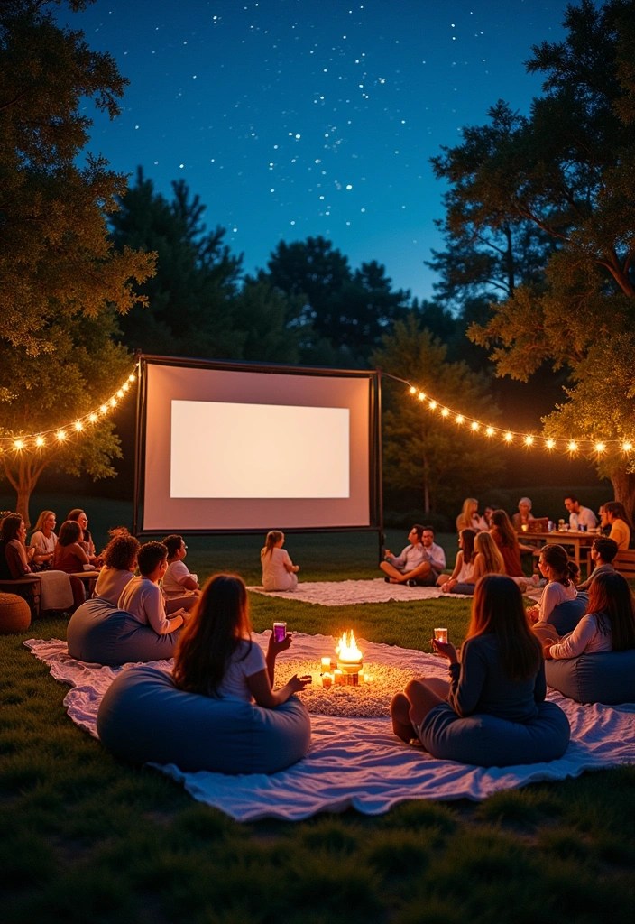 14 Garden Party Themes That Will Elevate Your Outdoor Entertaining to the Next Level! - 7. Garden Movie Night