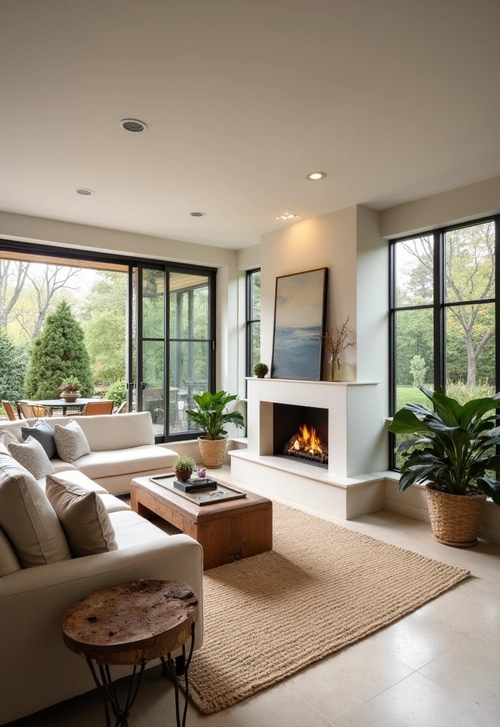 14 Genius Fireplace Layouts That Will Make Your Living Room the Coziest Spot! - 14. Outdoor Integration