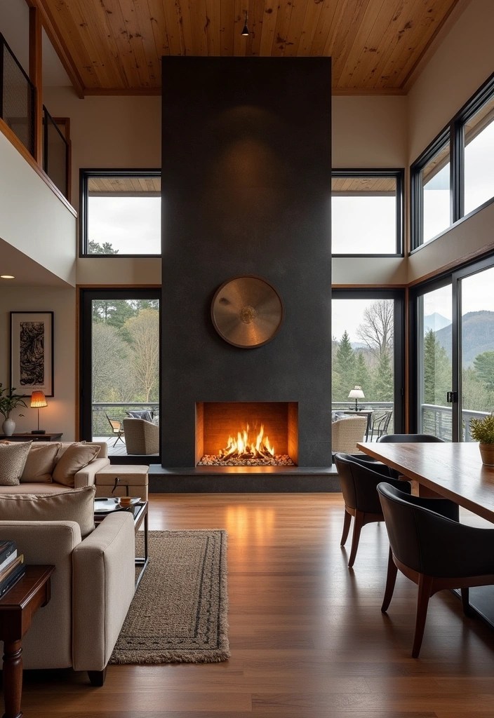 14 Genius Fireplace Layouts That Will Make Your Living Room the Coziest Spot! - 4. Dual-Sided Delight
