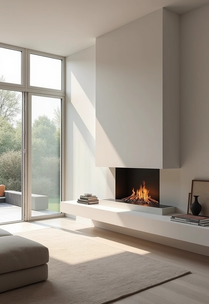 14 Genius Fireplace Layouts That Will Make Your Living Room the Coziest Spot! - 6. Minimalist Magic
