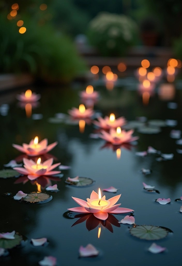 14 Magical Summer House Lighting Ideas That Will Make Your Evenings Enchanting! - 8. Floating Candles