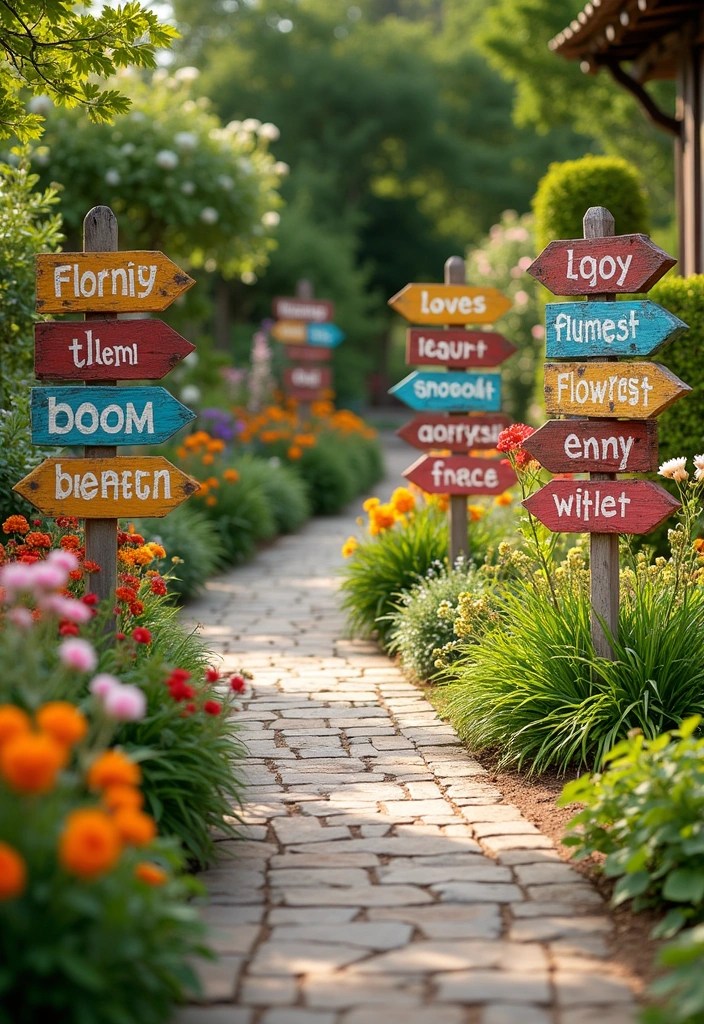 14 Seasonal Garden Decor Ideas That'll Bring Joy All Year Round (You’ll Love #6!) - 13. Seasonal Garden Signs