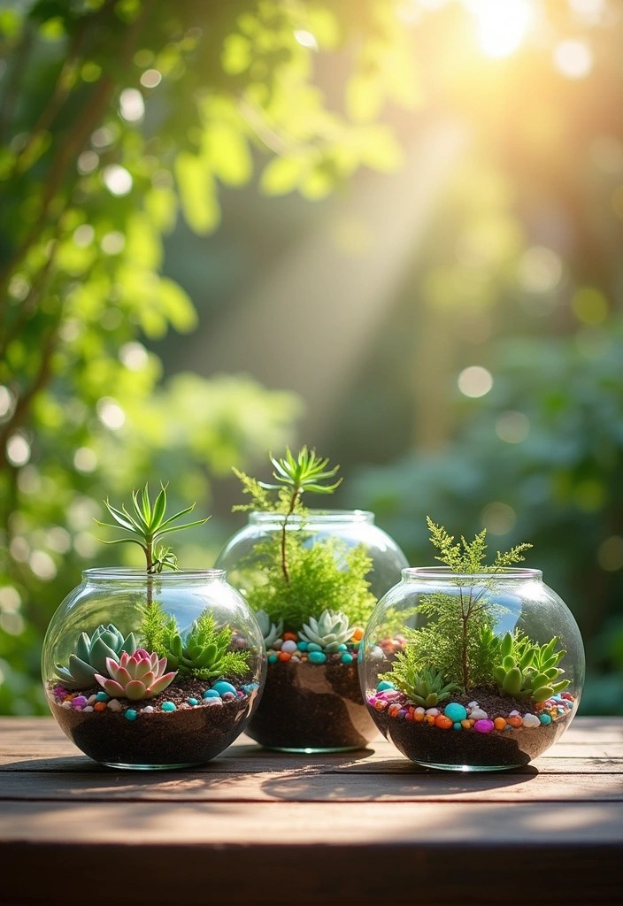 14 Seasonal Garden Decor Ideas That'll Bring Joy All Year Round (You’ll Love #6!) - 7. DIY Terrariums