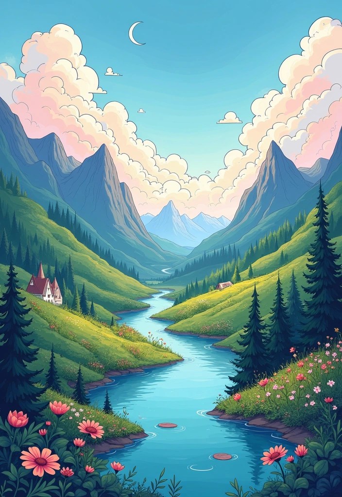 15 Easy Doodle Art Ideas That Will Spark Your Creativity (You’ll Be Surprised by #9!) - 11. Dreamy Landscapes