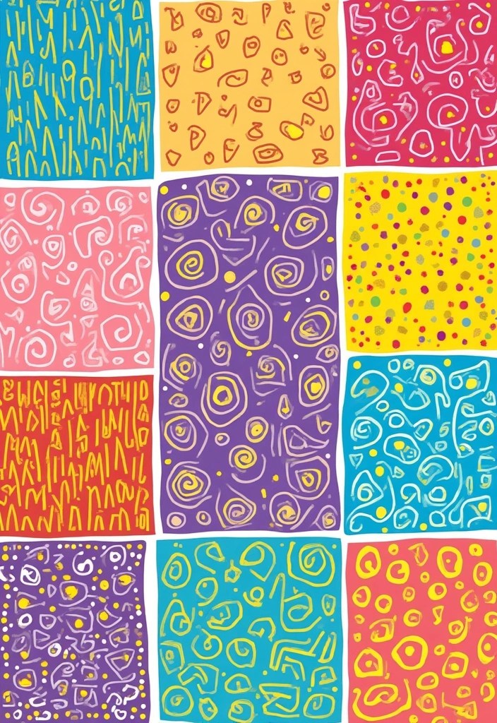 15 Easy Doodle Art Ideas That Will Spark Your Creativity (You’ll Be Surprised by #9!) - 12. Fun Patterns and Textures