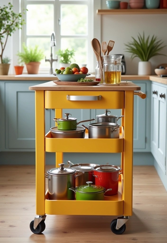 15 Genius Kitchen Storage Ideas That'll Make You Say 'Why Didn't I Think of That?!' - 11. Rolling Carts