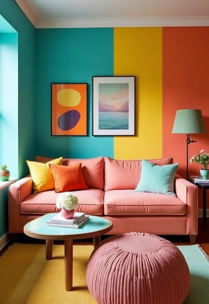 15 Jaw-Dropping Interior Design Ideas That Will Transform Your Space (Don't Miss #8!) - 15. Color Blocking: Bold and Bright