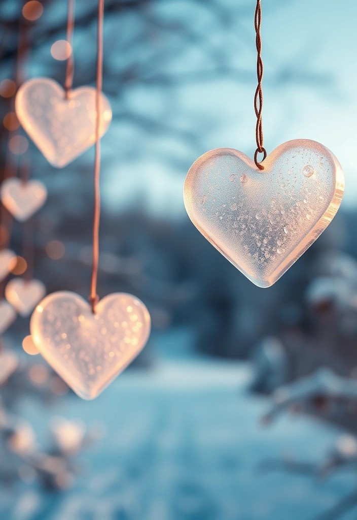 15 Stunning February Wallpapers That Will Make Your Heart Skip a Beat! - 4. Frosted Hearts