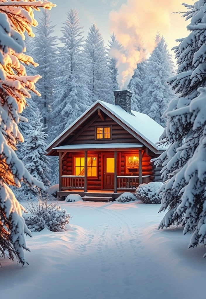 15 Stunning February Wallpapers That Will Make Your Heart Skip a Beat! - 8. Cozy Cabin Vibes