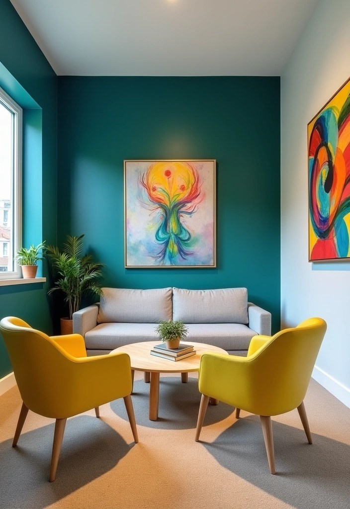 16 Modern Office Decor Trends That Will Impress Your Clients (Don't Miss #4!) - 3. Bold Color Schemes