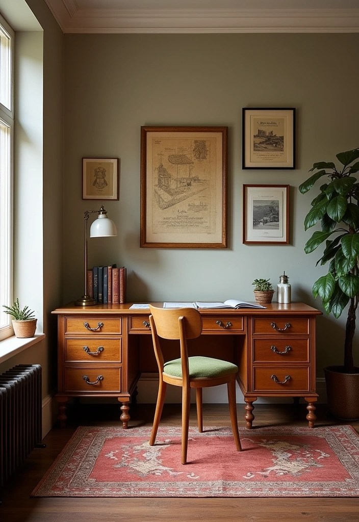 16 Modern Office Decor Trends That Will Impress Your Clients (Don't Miss #4!) - 9. Vintage Accents