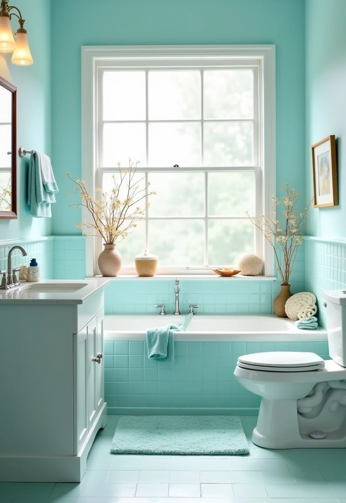 16 Vibrant Spring Color Palettes That Will Revitalize Your Home Decor! - 5. Serene Aqua Escape