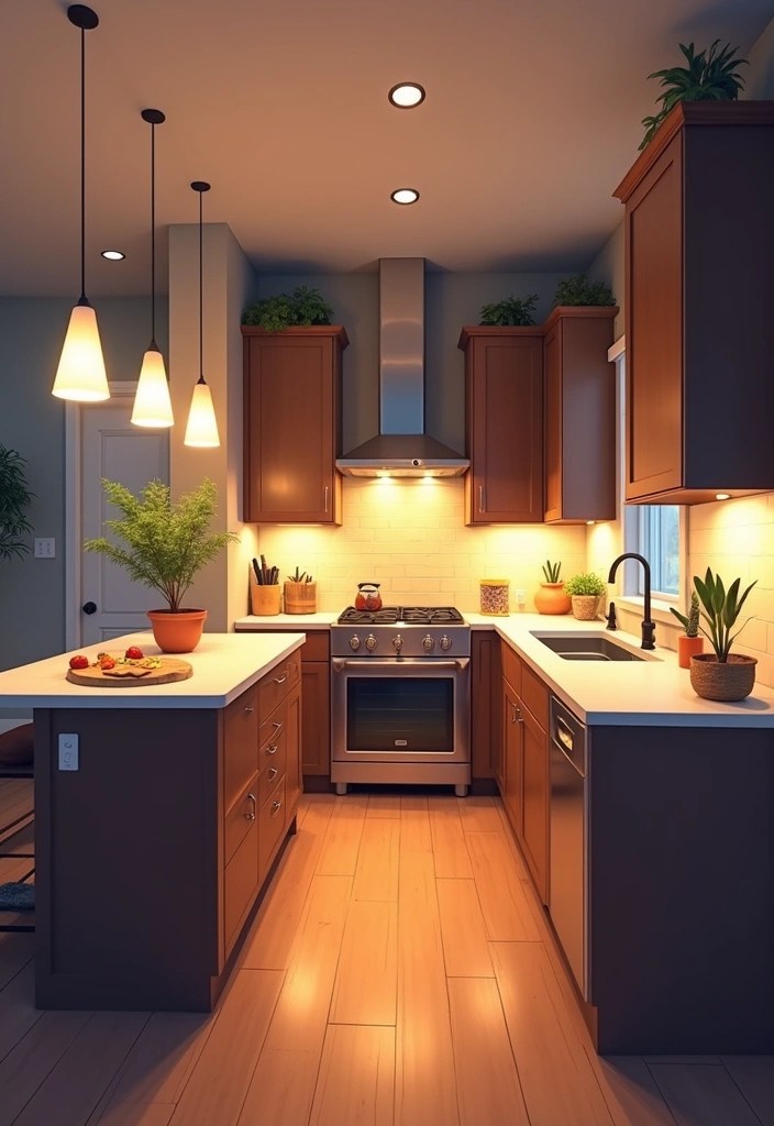 17 Small Kitchen Makeovers That Prove Size Doesn't Matter (#11 Is Pure Genius!) - 10. Creative Lighting Solutions