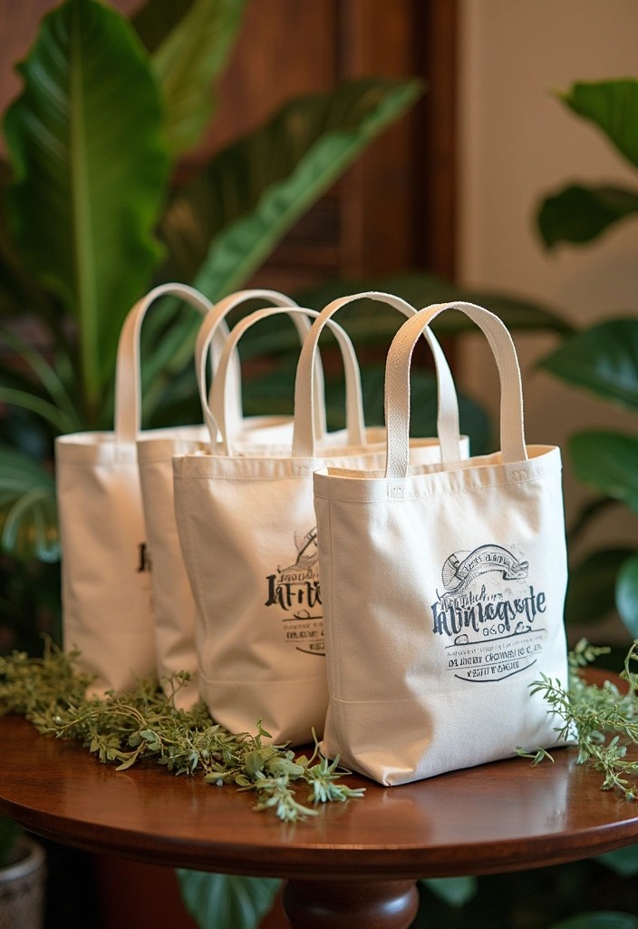 17 Unique Wedding Favors That Will Wow Your Guests (Don’t Miss #6!) - 16. Personalized Tote Bags