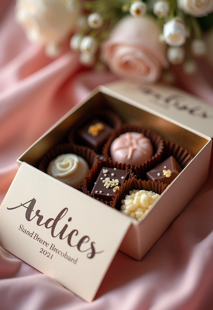 17 Unique Wedding Favors That Will Wow Your Guests (Don’t Miss #6!) - 3. Artisan Chocolates