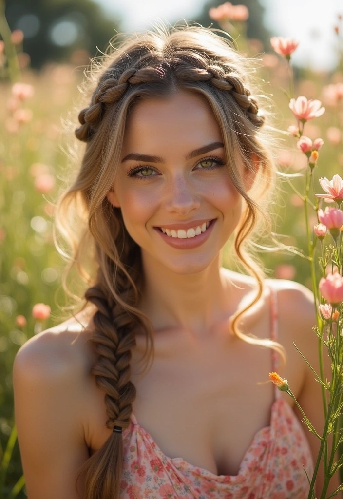 18 Beachy Wavy Hairstyles for a Laid-Back Spring Vibe (You’ll Love #3!) - 16. Wavy Crown Braid