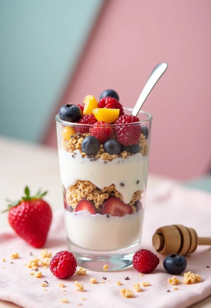 18 Creative Breakfast in Bed Ideas That Will Wow Your Loved Ones! 🎉 - 2. Colorful Fruit and Yogurt Parfait