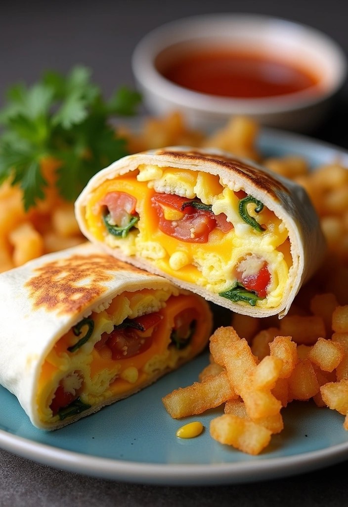 18 Creative Breakfast in Bed Ideas That Will Wow Your Loved Ones! 🎉 - 3. Savory Breakfast Burrito
