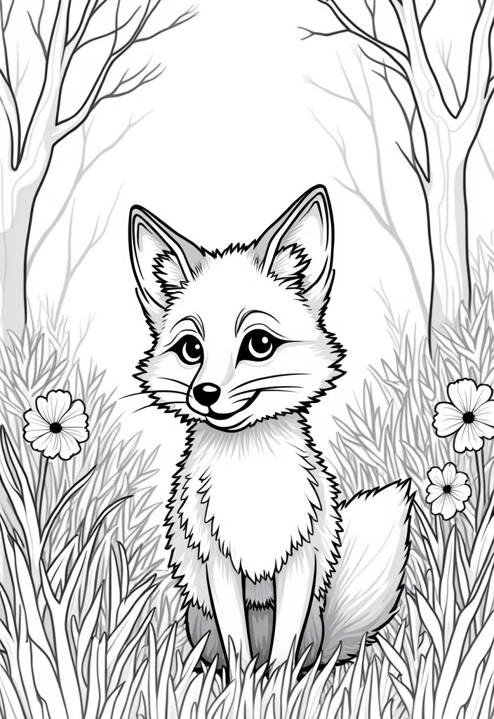 18 Cute Spring Animal Coloring Pages That Will Make You Smile (Don't Miss #7!) - 13. Sneaky Foxes