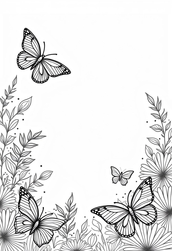 18 Cute Spring Animal Coloring Pages That Will Make You Smile (Don't Miss #7!) - 6. Fluttering Butterflies
