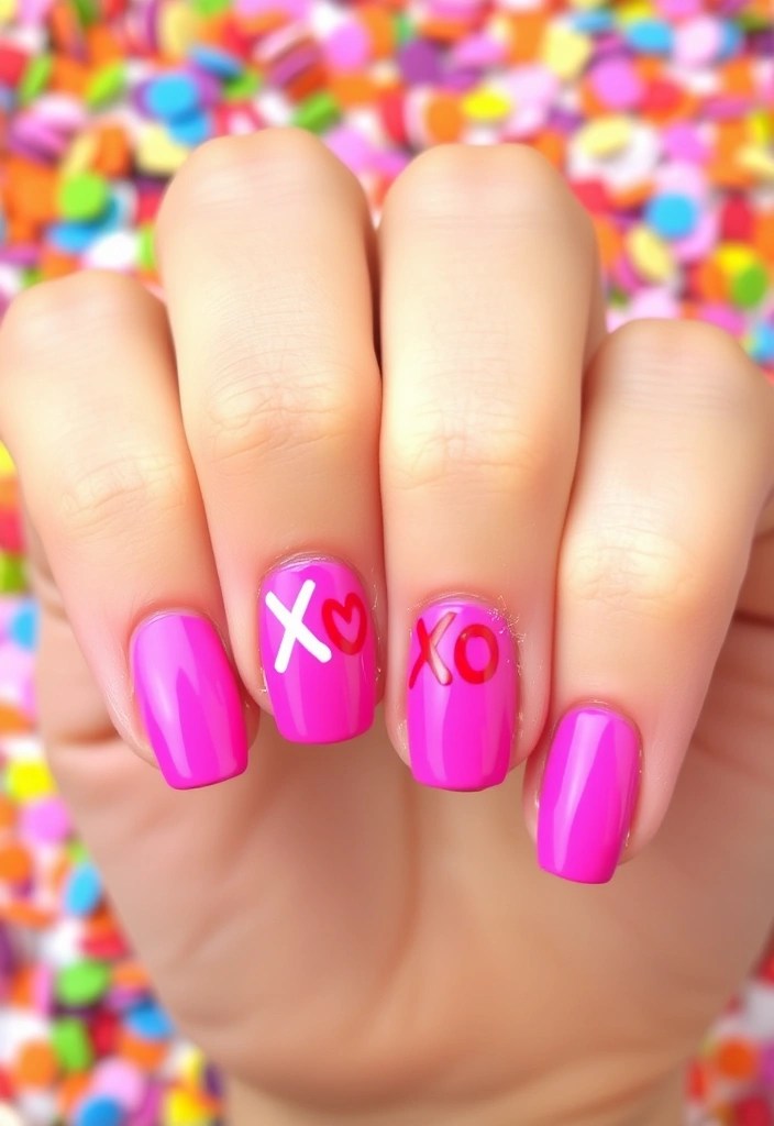 20 Stunning Valentine's Day Nails That’ll Make You Fall in Love (You Won't Believe #10!) - 11. XOXO Nails