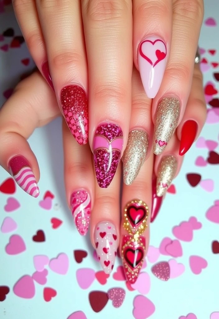 20 Stunning Valentine's Day Nails That’ll Make You Fall in Love (You Won't Believe #10!) - 20. The Ultimate Love