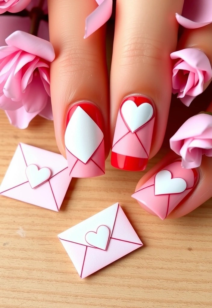 20 Stunning Valentine's Day Nails That’ll Make You Fall in Love (You Won't Believe #10!) - 5. Love Letter Nails