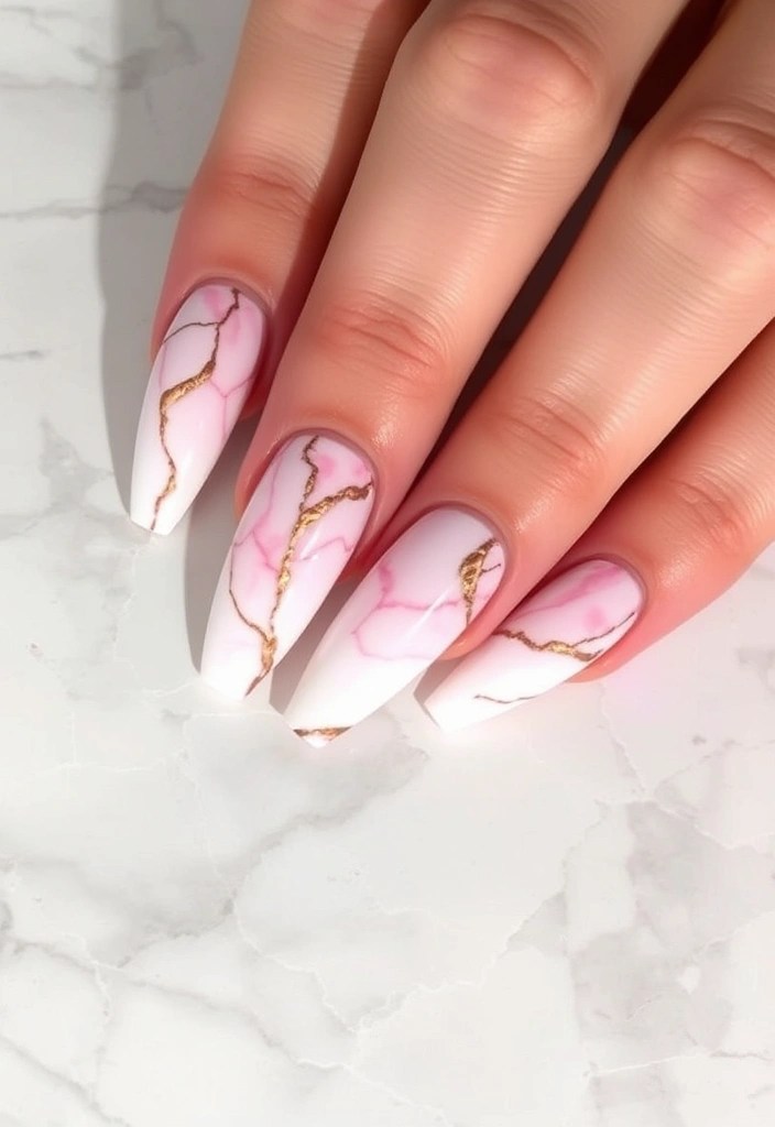 20 Stunning Valentine's Day Nails That’ll Make You Fall in Love (You Won't Believe #10!) - 7. Marble Love